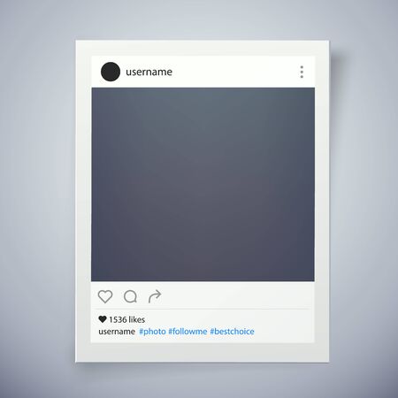 Social network photo frame vector illustration. Vector illustrationのイラスト素材