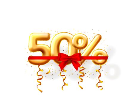 Sale 50 Off Ballon Number On The White Background Vector Illustrationのイラスト 素材 ストックフォト 写真素材のstock Foto ストックドットフォト