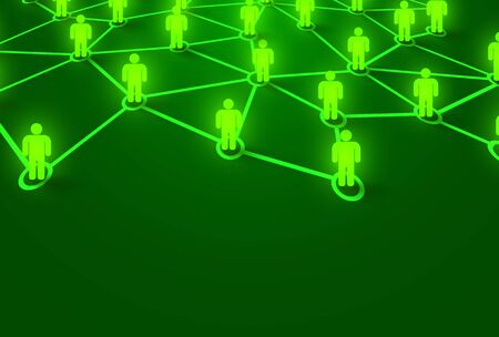Connecting people. Social network concept. Bright backgroundのイラスト素材