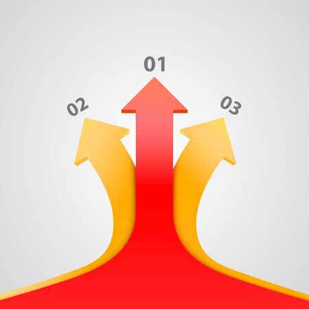 Arrow red business growth art info. Vectorのイラスト素材
