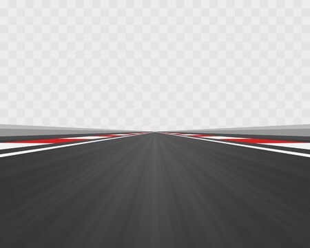 Track road to infinity, Road vector highway , Vector illustration, Transparent background.のイラスト素材