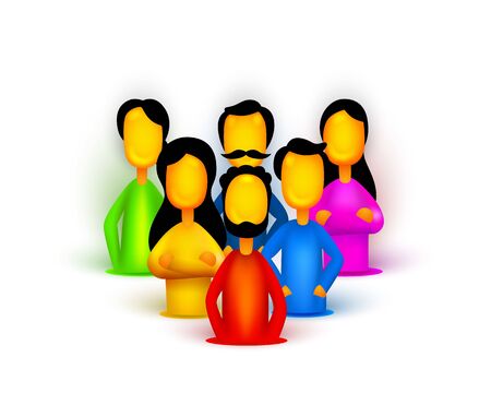 People teamwork group, business infographics work. Vector illustrationのイラスト素材