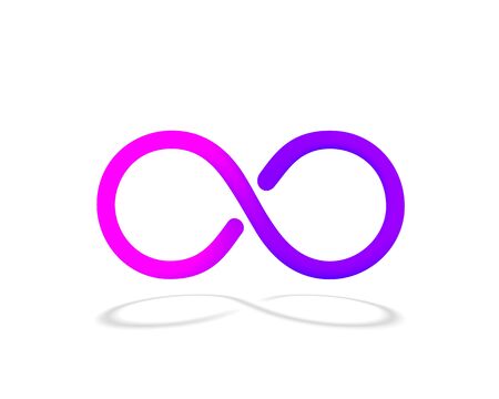 Infinity symbol with color gradient, design element. Vector illustration