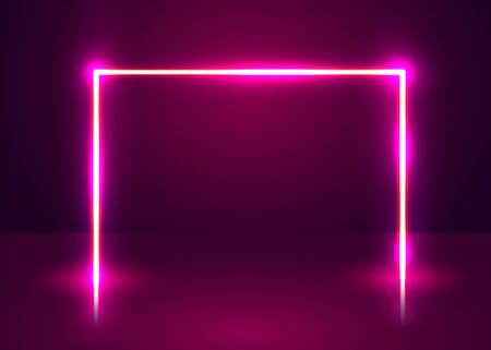 Neon Light Frame Royalty Free Vector Graphics