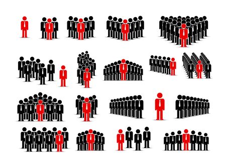 People team sign group set collection manager. Vector illustrationのイラスト素材