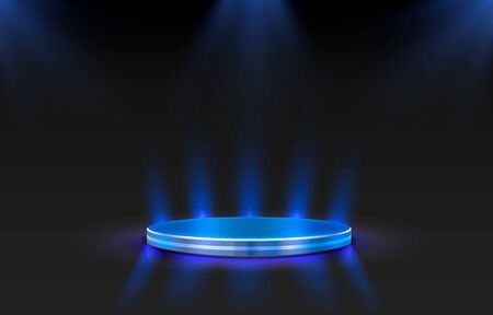 Black winners podium for business concepts, Podium object. Vector illustrationのイラスト素材