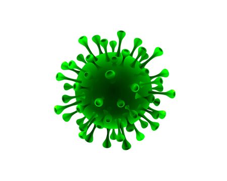 Virus organism danger, biology macro, white background.のイラスト素材