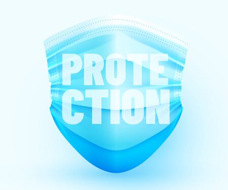 Realistic Protective Medical face mask. Virus protection.のイラスト素材