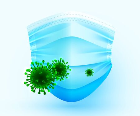 Realistic Protective Medical face mask. Virus protection.のイラスト素材