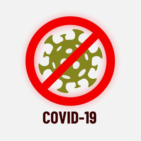 Sign caution coronavirus. Stop coronavirus. Coronavirus outbreak. Coronavirus danger and public health risk disease and flu. Pandemic medical concept.のイラスト素材