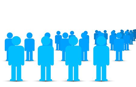 A group of people are getting to business, concept people.のイラスト素材