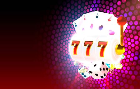 Jackpot casino coin, cash machine play now. Vectorのイラスト素材
