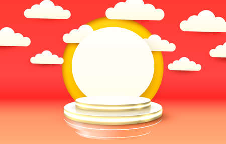 Scene presentation pedestal for business concepts, Podium object. Vectorのイラスト素材