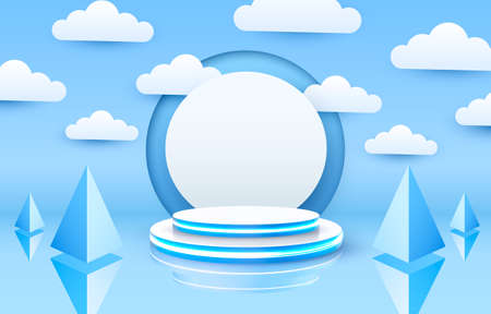 Scene presentation pedestal for business concepts, Podium object. Vectorのイラスト素材