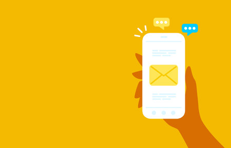 Mobile email message, chat internet, web site banner design. Vectorのイラスト素材