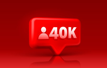 Thank you followers peoples, 40k online social group, happy banner celebrate, Vector