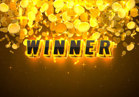 Big Win casino coin, cash machine play now. Vectorのイラスト素材