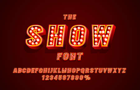 Show font set collection, letters and numbers symbol. Vectorのイラスト素材