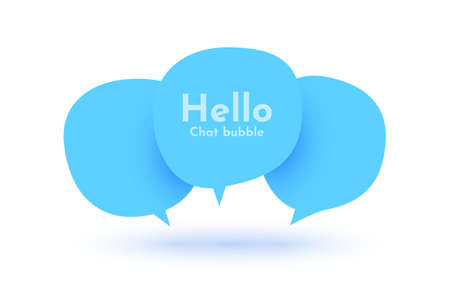 Chat bubble sign. Communication concept. Paper style.のイラスト素材