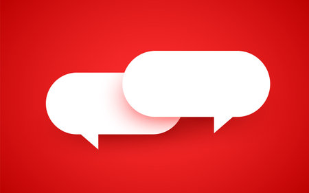 Chat bubble sign. Communication concept. Paper style.のイラスト素材