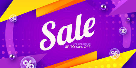 Abstract Mega Sale banner or poster design. Special offer composition.のイラスト素材