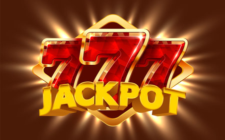 Slot machine wins the jackpot. 777 Big win concept. Casino jackpot.のイラスト素材