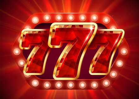 Slot machine wins the jackpot. 777 Big win concept. Casino jackpot.のイラスト素材