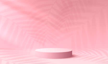 Stage podium with lighting, Stage Podium Scene with for Award, Decor element background. Vectorのイラスト素材