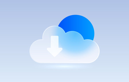 Glass cloud transparent icon, collection sign. Vectorのイラスト素材