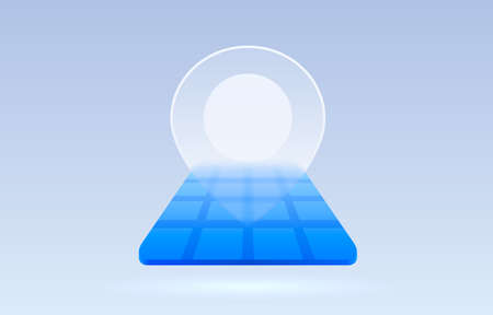 Glass location map transparent icon, collection sign. Vectorのイラスト素材