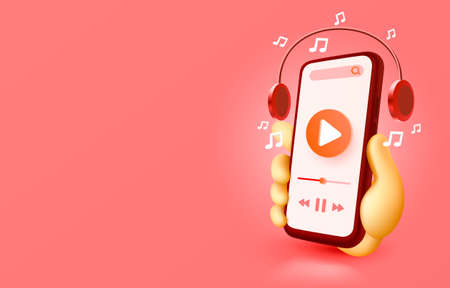 Play Video smartphone mobile screen, technology mobile display. Vectorのイラスト素材