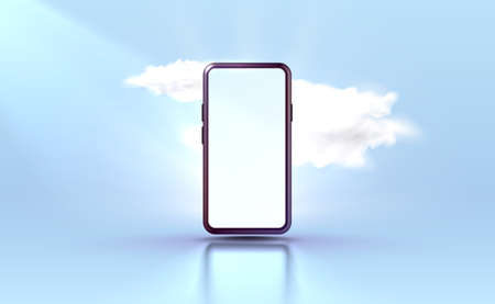 Smartphone mobile screen, technology mobile display light. Vectorのイラスト素材