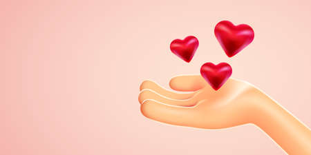 Health, medicine, charity or valentine day concept - closeup of hand holding red heart.
