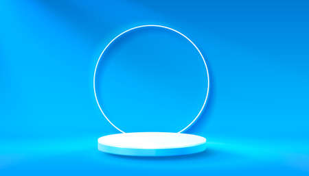 Advertising podium for product presentation. Decor element background. Vectorのイラスト素材