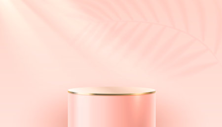 Stage podium with lighting, Stage Podium Scene with for Award, Decor element background. Vectorのイラスト素材