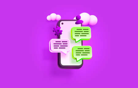 Mobile email message, chat internet, web site banner design. Vectorのイラスト素材