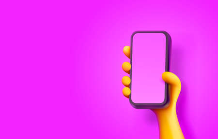 Smart phone screen, online message application. color background. Vectorのイラスト素材