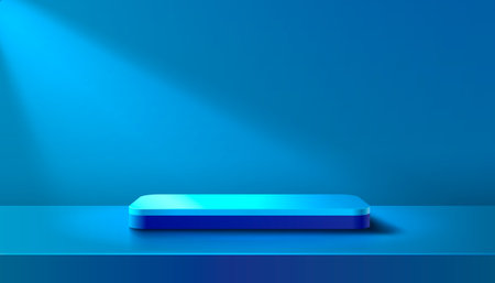 Stage podium with lighting, Stage Podium Scene with for Award, Decor element background. Vectorのイラスト素材