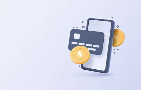Mobile Pay service, financial payment Smartphone mobile screen, technology mobile display. Vectorのイラスト素材