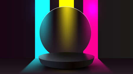 Abstract scene background. Product presentation, mock up, show cosmetic product, Podium, stage pedestal or platform.のイラスト素材