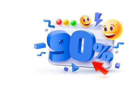 Special 90 off sale banner, promotion flyer, marketing label. Vectorのイラスト素材