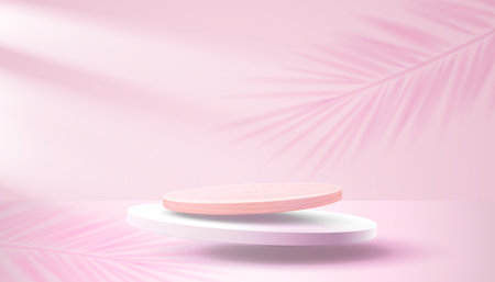 Stage podium with lighting, Stage Podium Scene with for Award, Decor element background. Vectorのイラスト素材