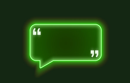 Neon chat frame, bubble led talk. Vectorのイラスト素材