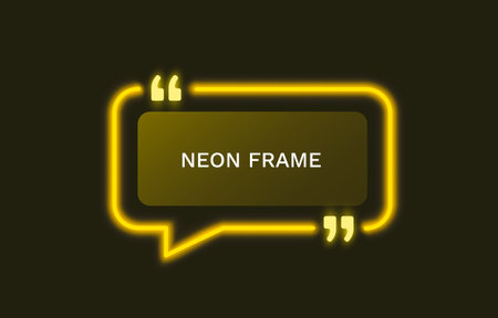 Neon chat frame, bubble led talk. Vectorのイラスト素材