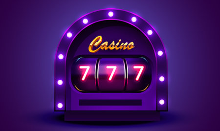 Golden slot machine wins the jackpot. 777 Big win concept. Casino jackpot.のイラスト素材