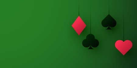 Casino background with card suit symbols.のイラスト素材