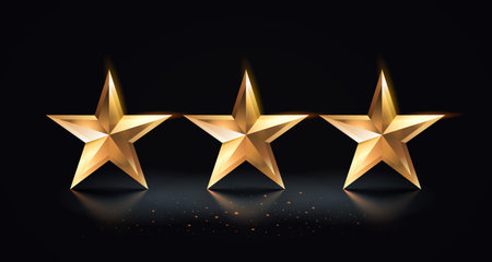 three star Awards golden prize event, scene star ceremony. Vectorのイラスト素材