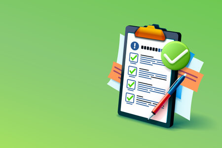 Clipboard communication, management service page, business paper. Vectorのイラスト素材