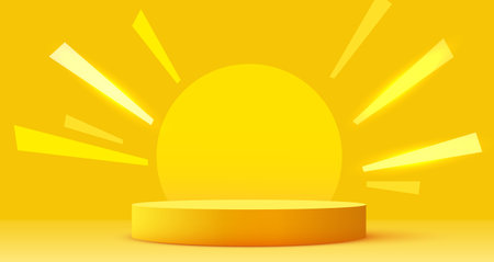 Abstract scene background. Product presentation, mock up, show cosmetic product, Podium, stage pedestal or platform.のイラスト素材