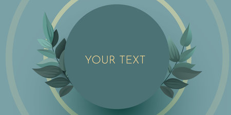 Abstract round frame. Geometric background.のイラスト素材